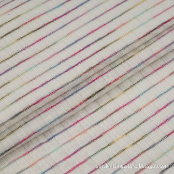 Space Dyed 100% Viscose Spandex Rib Fabric